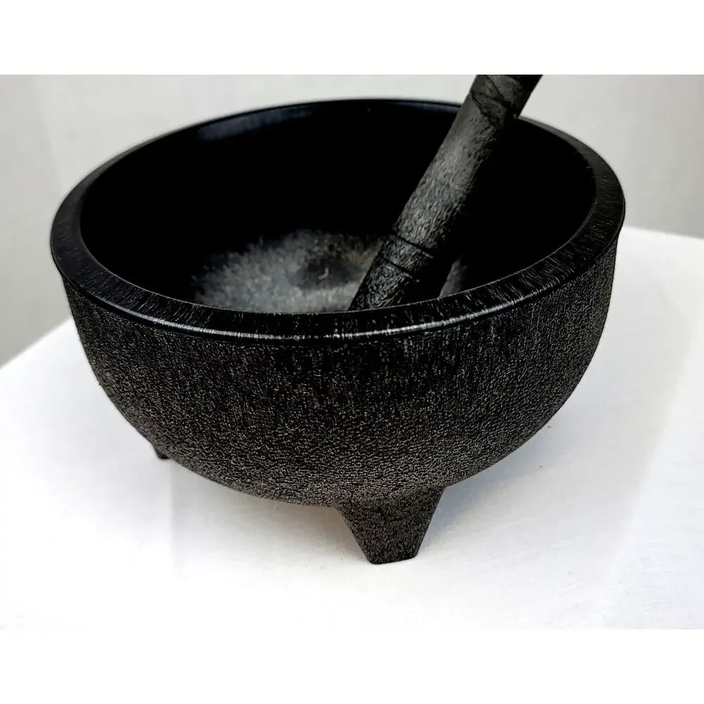 Mortar And Pestle Hard Resin Black Footed Made In Taiwan Looks Indestructible Lg